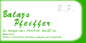 balazs pfeiffer business card